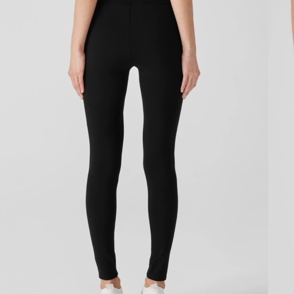 Eileen Fisher Knit Legging Black Sustainable Stretch Comfy Elevated Basic Eco XS - Picture 2 of 4